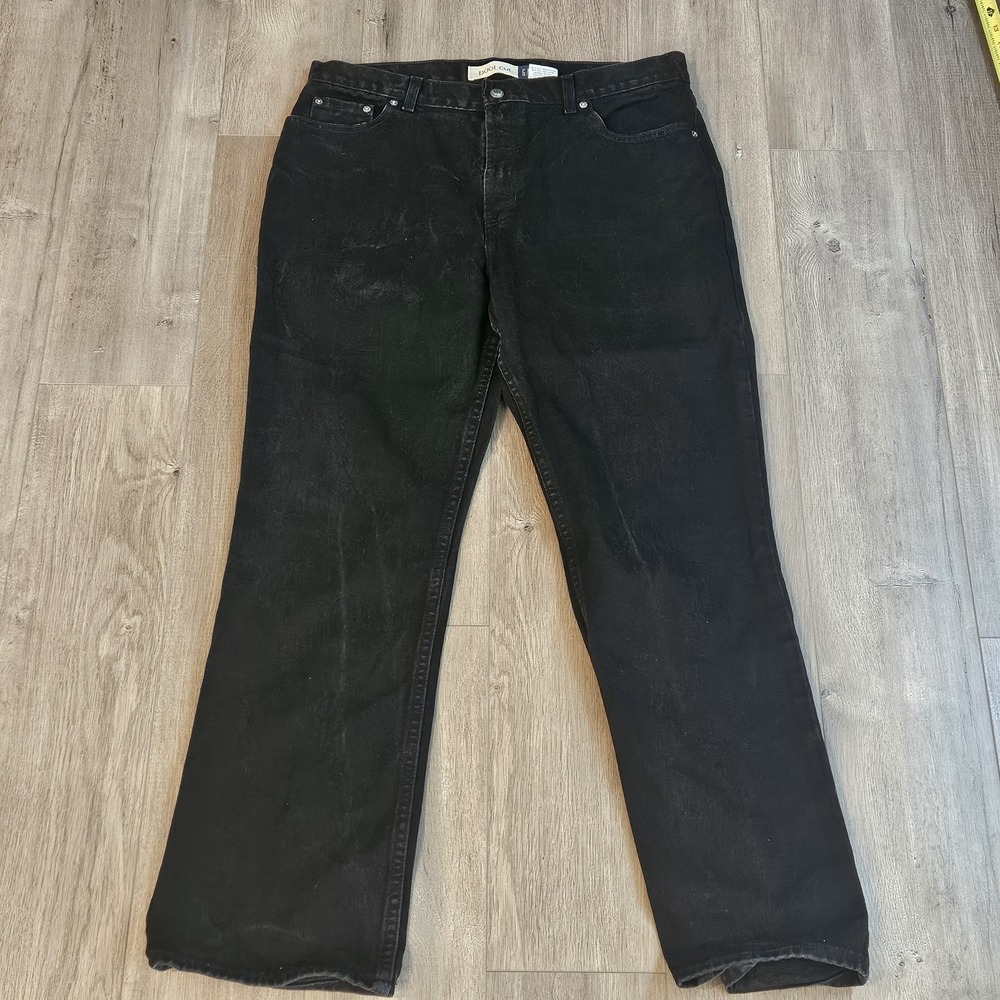 Vtg Gap Bootcut Jeans Womens 16 Black 33x32 Mid Rise Stretch Denim‎ Washed